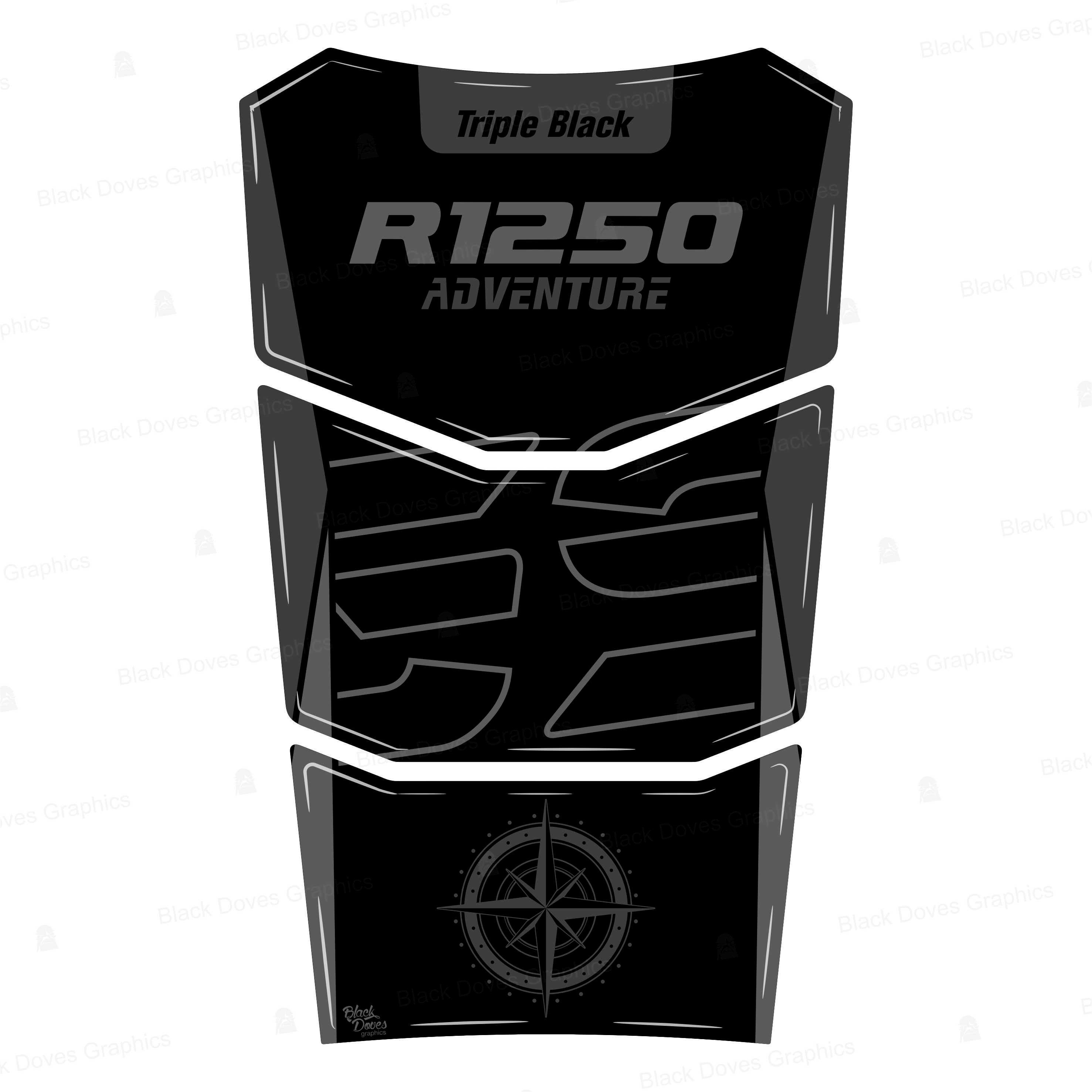 2 Stickers 3D Guards Side Rally Compatible Motorcycle BMW GS R1200 2017-2018