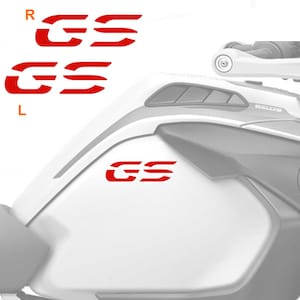 2pcs Stickers Compatible with Side Panels Tank BMW GS R1250 lc Adventure from 2019, GS R1200 lc Adventure from 2013 RED