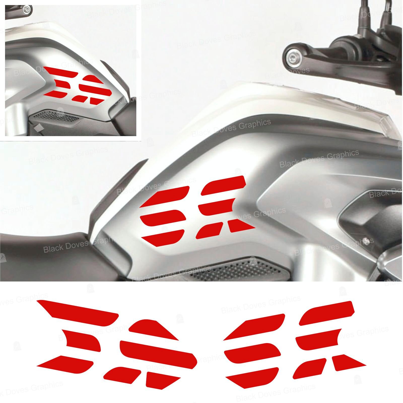 2 Stück Tankaufkleber Für BMW R 1200 GS (2013-2016 LC) – Graue Seitendekoration, Ersatz- Oder Upgrade-Option