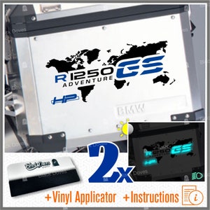 2pcs Stickers World R1250GS adventure two-colored BMW R1250 GS R 1250 HP Suitcases