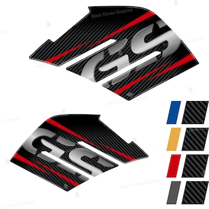 n.2 Autocollants 3D protections latérales compatibles avec BMW R1200 GS Adventure (2006–2013) | Black Doves Graphics