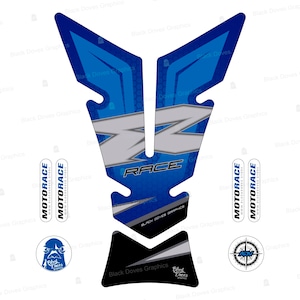 Resin Adhesive Tank Pad Compatible with Yamaha YZF R6 RACE 2006-2017 Tank Pad
