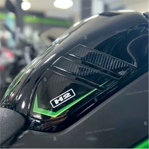 3D resin stickers for tank side protection compatible with KAWASAKI Z H2 SE 2021-2024