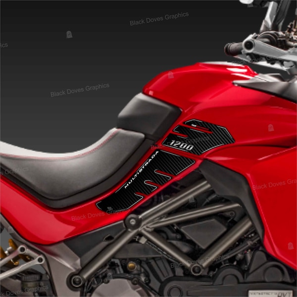 3D Tank Side Guards Stickers Compatible with Ducati Multistrada 1200 2015 - 2018