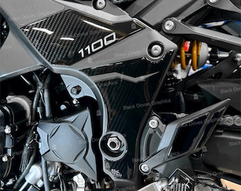 3D Engine Guard Stickers Compatible with Kawasaki Z1100 2026 (BK1) | Black Doves Graphics