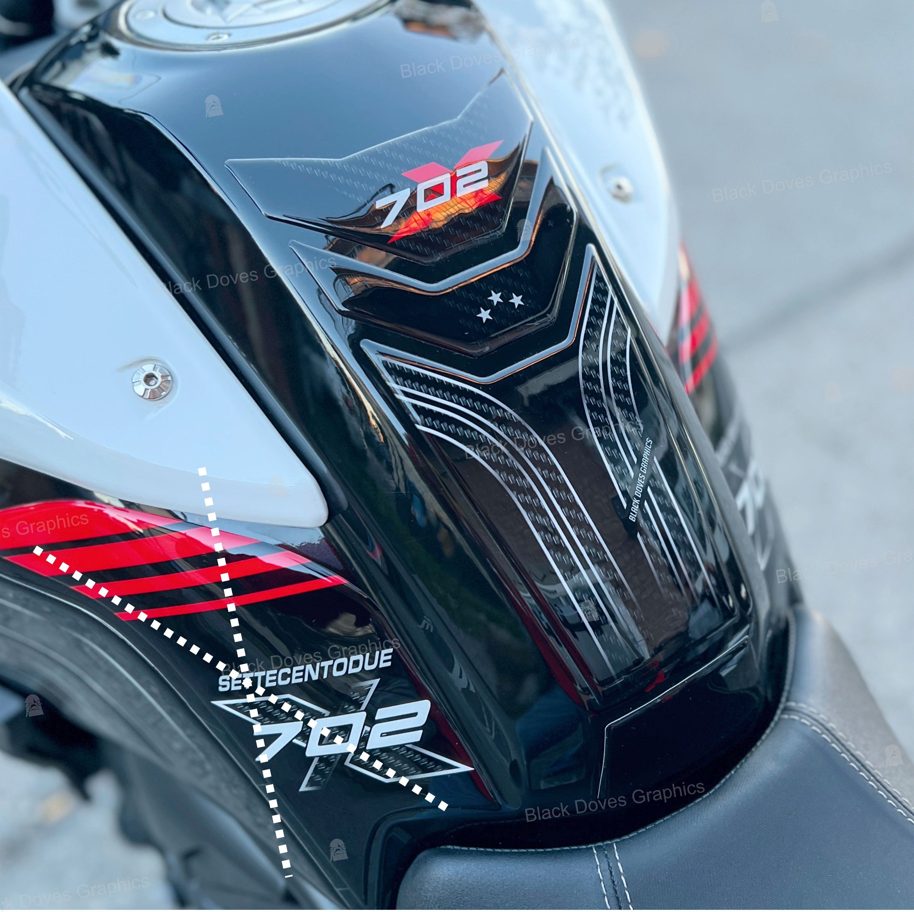 Paraserbatoio Adesivo Resinato Antigraffio IRIDEA Per Benelli TRK 502 - Nero