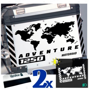 10pz Reflective Stickers Compatible with BMW R 1250 GS Tauratech Side Suitcases