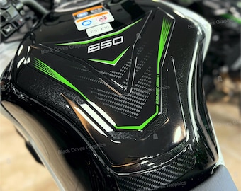 3D Stickers Tank Protection compatible with / replacement for Kawasaki Versys 650 2025 Metallic Matte Graphenesteel Gray