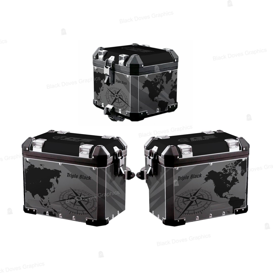 ALU Case Protector Stickers Kit Compatible With BMW Triple Black