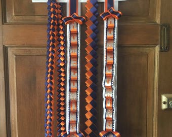 Navy Blue and Orange Braids and Chains