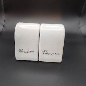 MCM White Ceramic Salt and Pepper Shakers