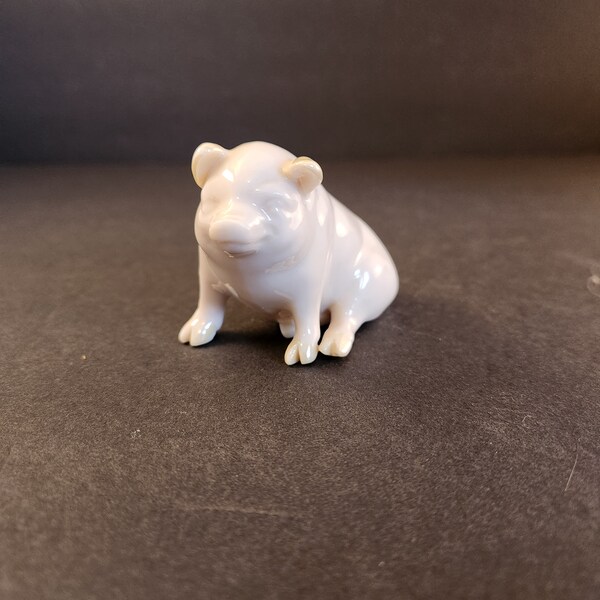 Belleek Pig Figurine - Etsy Australia