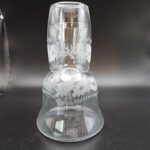 Clear Glass Tumble Up Bedside Carafe