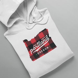 Klasyczna krata drwala Portland Oregon USA Nowość Bluza z kapturem