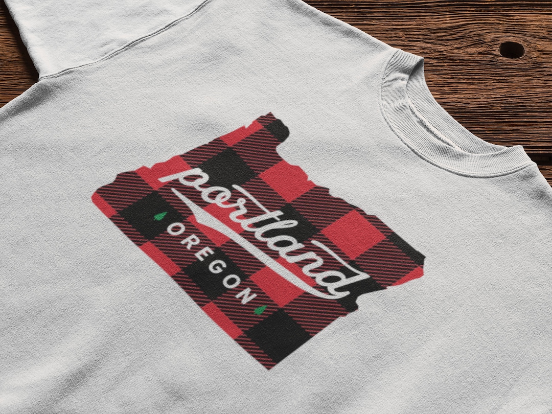 Portland Oregon PDX 503 Classic Plaid Pattern USA Novelty Etsy