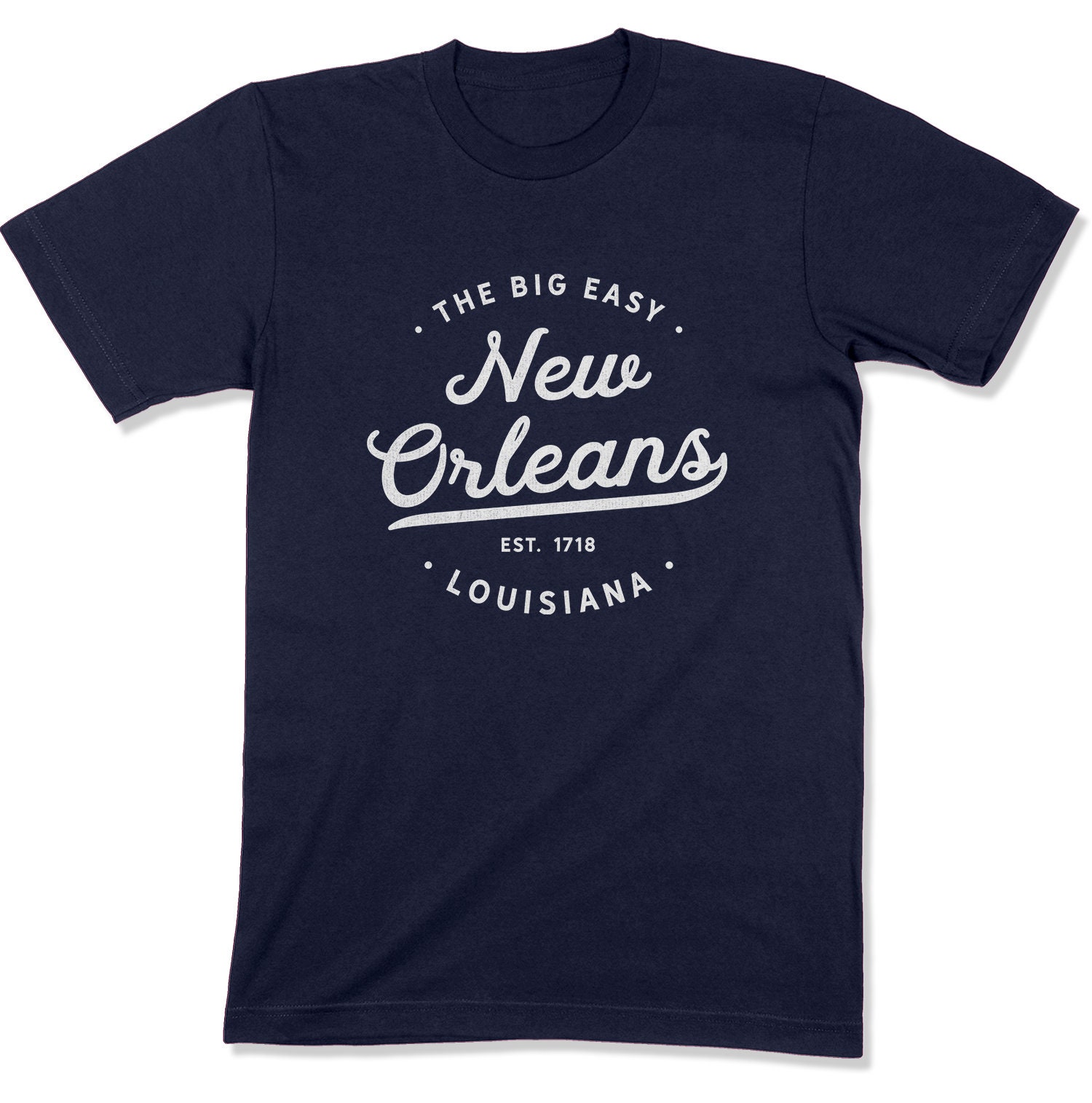 Vintage New Orleans Louisiana The Big Easy Black T-Shirt