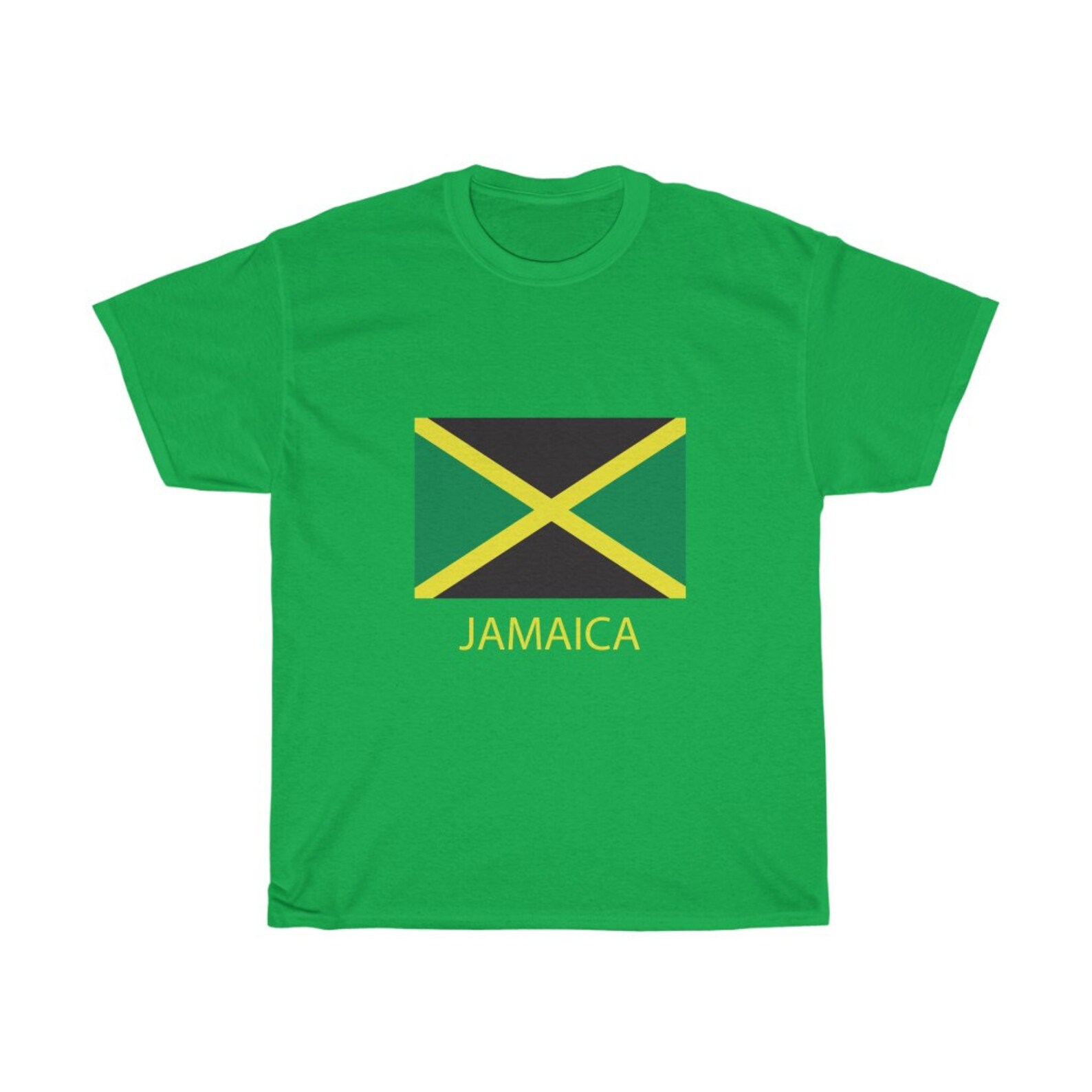 Jamaica Flag Unisex Heavy Cotton Tee Multiple Colors and Sizes | Etsy
