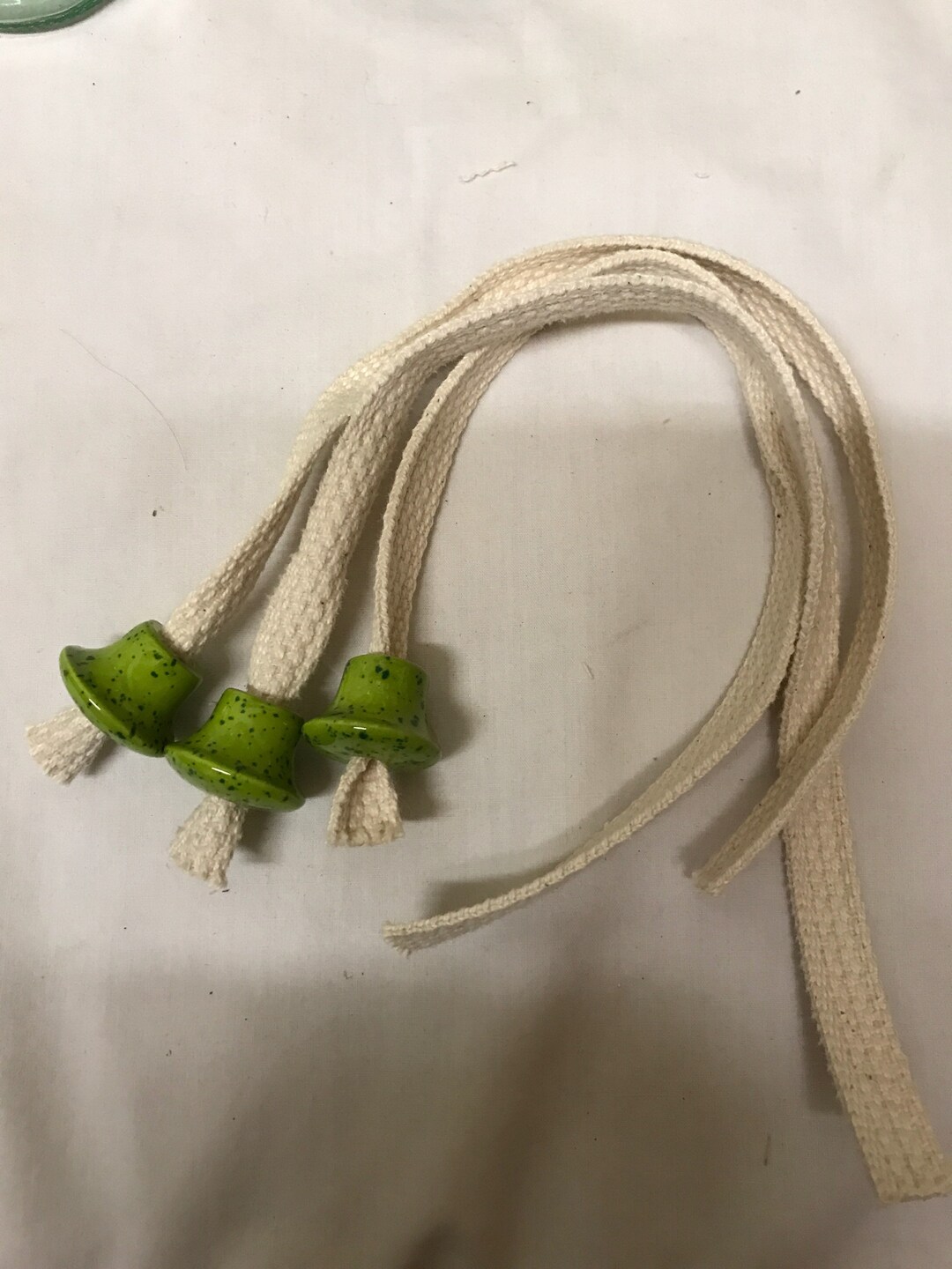 3 Ceramic Wick Holders 5/8 Neon Green Speckle Oil Lamp Etsy