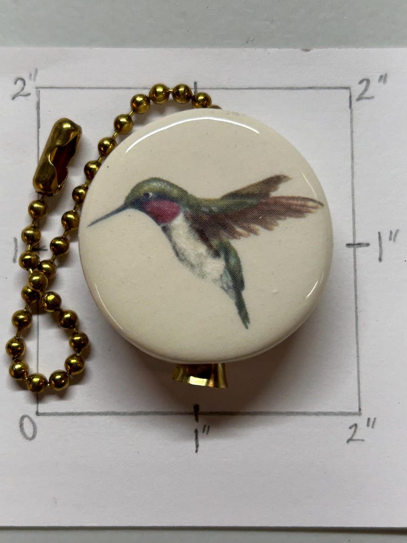 Ceramic Ceiling Fan Pull Light Chain Pull Hummingbird Design - Etsy
