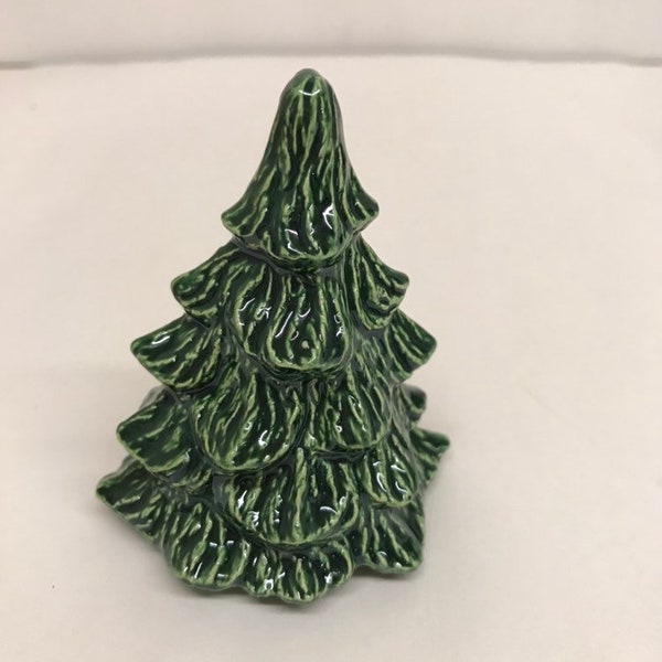 3” Mini Ceramic Glazed Tiny Christmas Tree New Made from a vintage mold