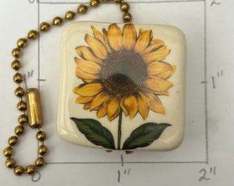 Keramik Deckenleuchte Pull Lichterkette im Sonnenblumen Design