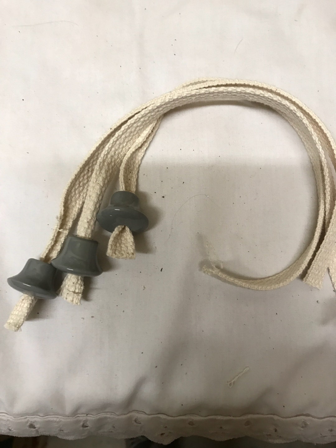 3 Ceramic Wick Holders 5/8 Grey Oil Lamp Wine Bottle Etsy