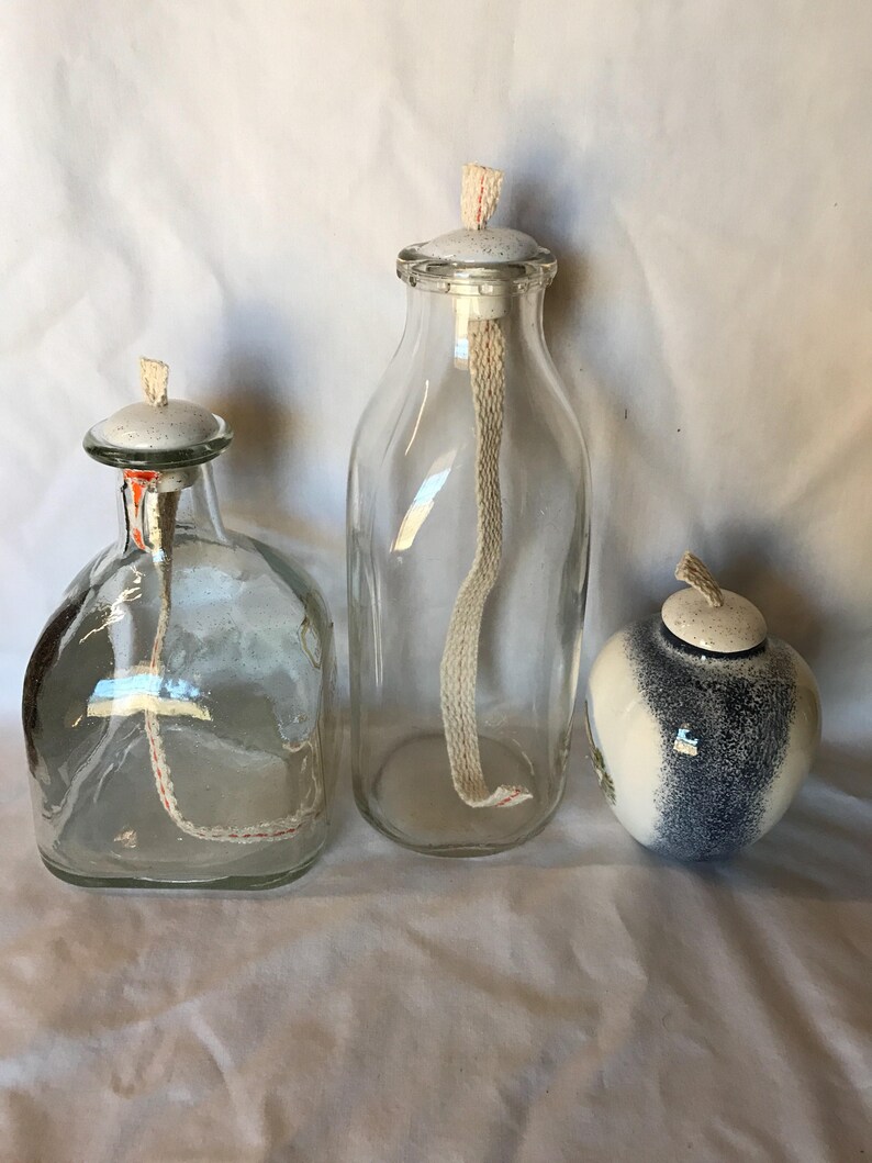 3 Ceramic Wick Holders Fits 7/8 White River Rock Oil Etsy