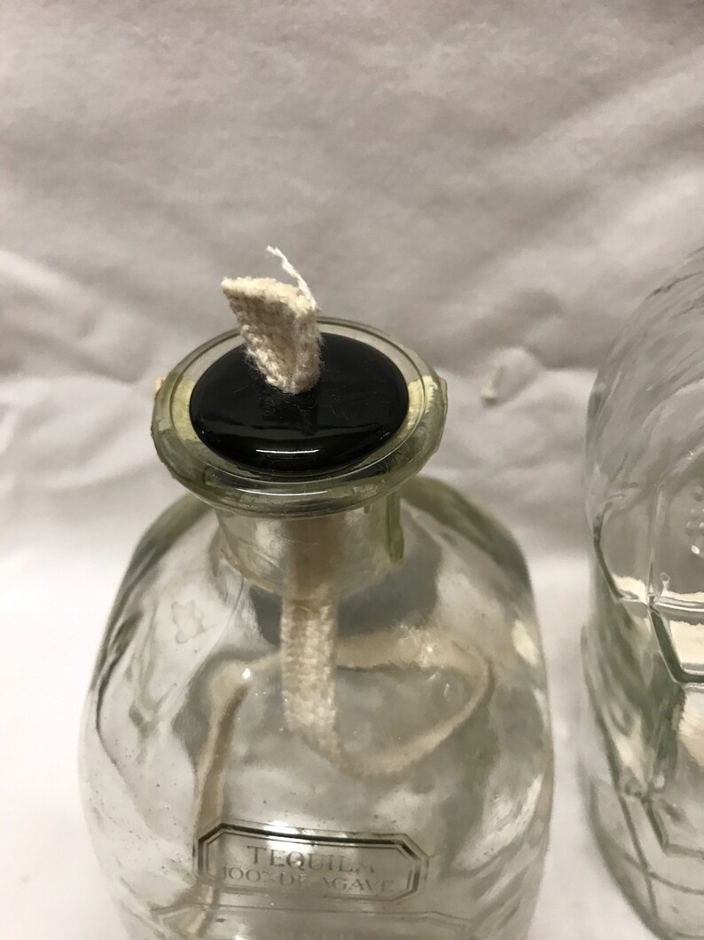 3 Ceramic Wick Holders 3/4 Black Oil Lamp Bottle Fits Etsy