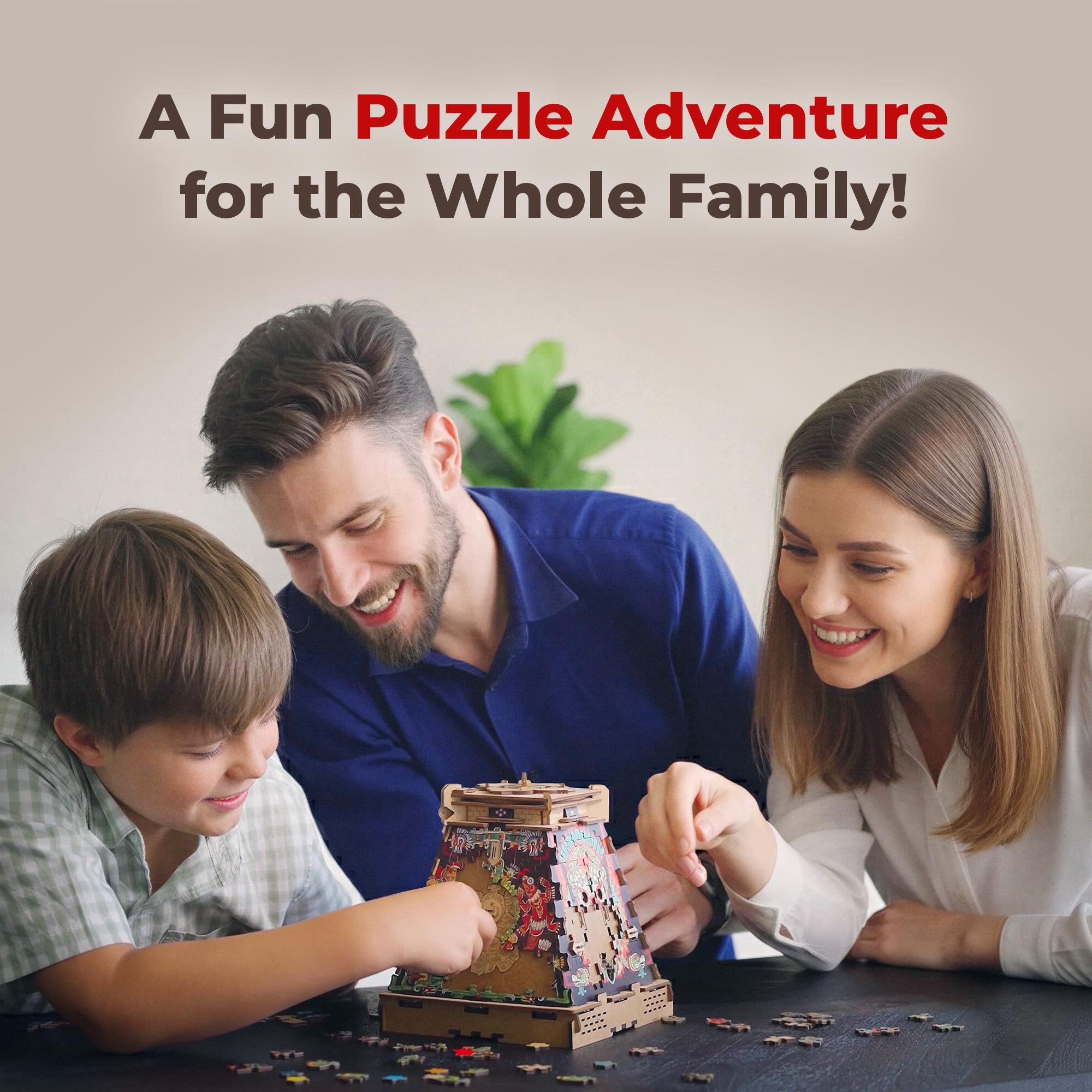 Cluepuzzle - Pyramid of the Sun. Jigsaw Puzzle Box. Teaser Wooden