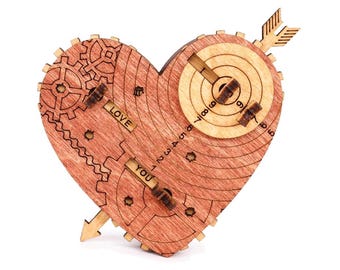 Tin Woodman's Heart. A Mechanical Treasure Chest. Secret lock box.