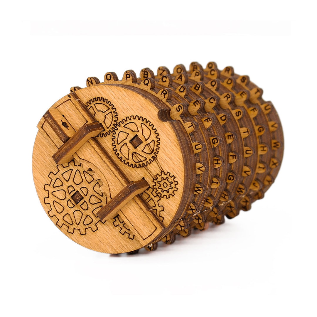 Kryptos - Cryptex Wooden Kit. Portable Puzzle Vault for Secret Messages ...