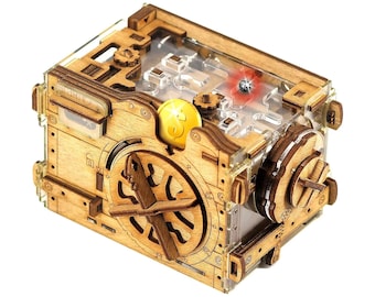 Caja Fuerte Laberíntica - Escape Room en una Caja. Hucha portátil. Rompecabezas 3D de madera, regalo de cumpleaños.
