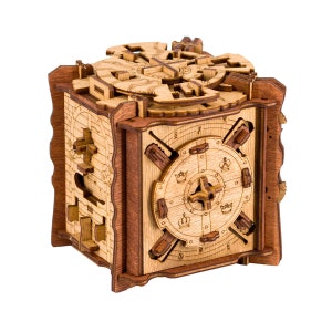 Cluebox - Escape Room in a Box for Adults and Kids  The Trial of Camelot Brain Teaser, Puzzle box IQ Logic Teaser Wooden 3d puzzle Birthday