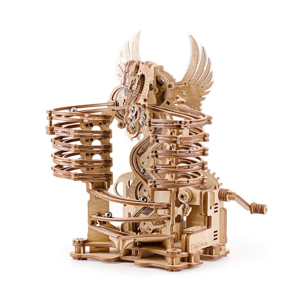 Marble Run Dragon. Portable puzzle vault for secret messages. Teaser Wooden 3d puzzle Birthday Gift