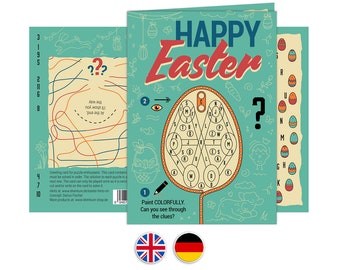 Escape Greeting Card "Happy Easter" (EN/DE)