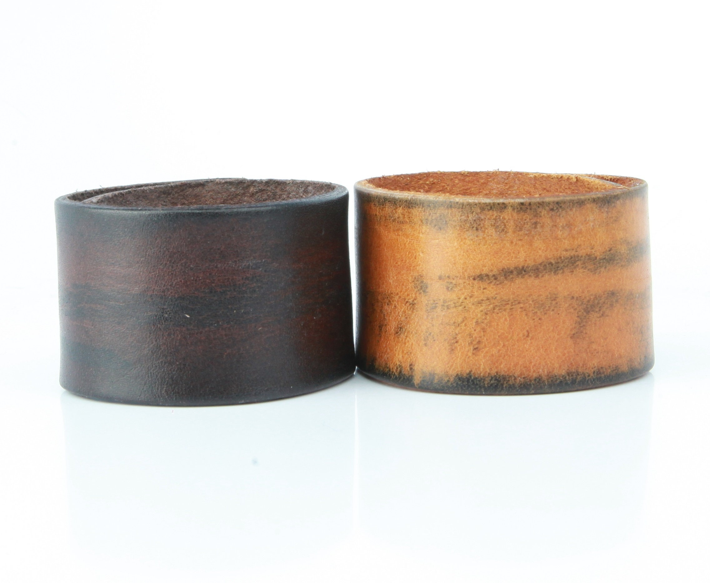 3 TAN Brown LEATHER CUFF Bracelet Blanks, 1.5 wide, 3 leather bracele