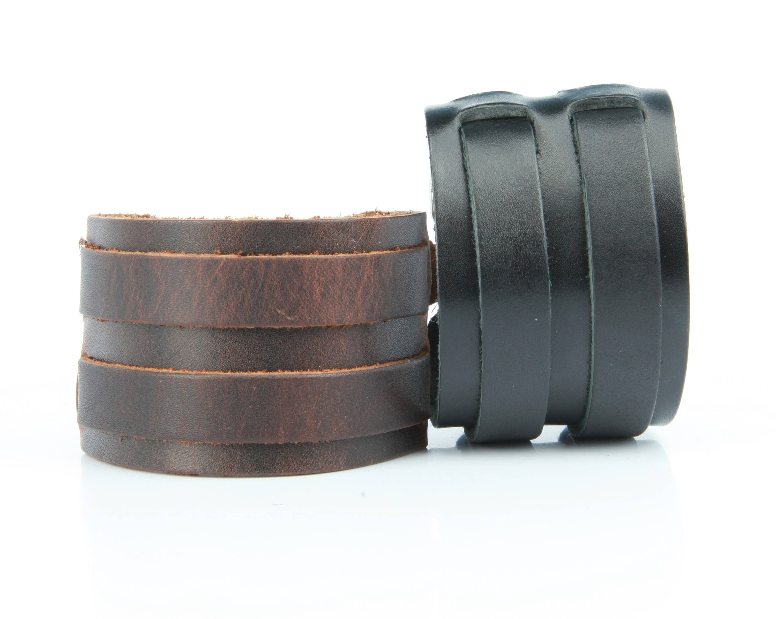 Brown Men's Leather Cuff Leather Cuff Johnny Depp Rebel Etsy