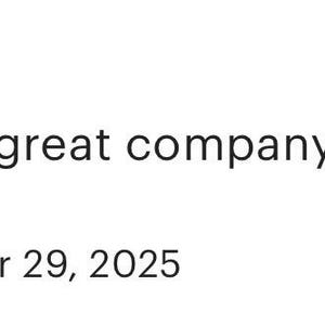 K&ouml;nnte beinhalten: Eine Kundenrezension mit einer F&uuml;nf-Sterne-Bewertung und dem Text "Great product and great company!" wird angezeigt. Die Rezension ist vom 29. April 2025 datiert und enth&auml;lt den Benutzernamen des Rezensenten.