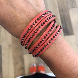 Leather Wrap Bracelet Studded