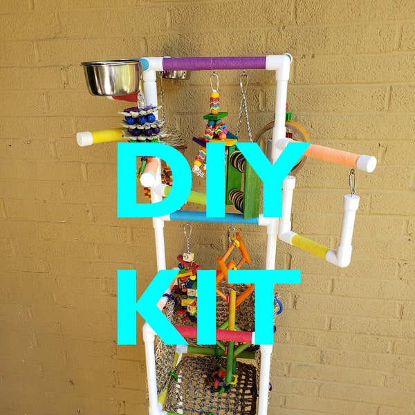 DIY KIT The Indulger Floor-Version W/ Seagrass Mats: Fun Play Gym and Play Stand