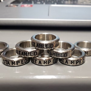 10 Stamped Closed Bird Leg Bands - Stainless Steel - Custom Stamped in USA