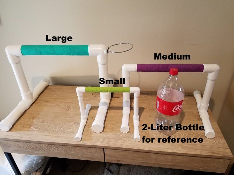 s THE XL MOVER: Portable Parrot Perch w Cup Cockatoos for Macaws Amazons and Large Birds