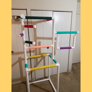THE BEHEMOTH INDULGER: Fun Play Gym and Play Stand for Macaws, Cockatoos Extra-Large Birds and Parrots