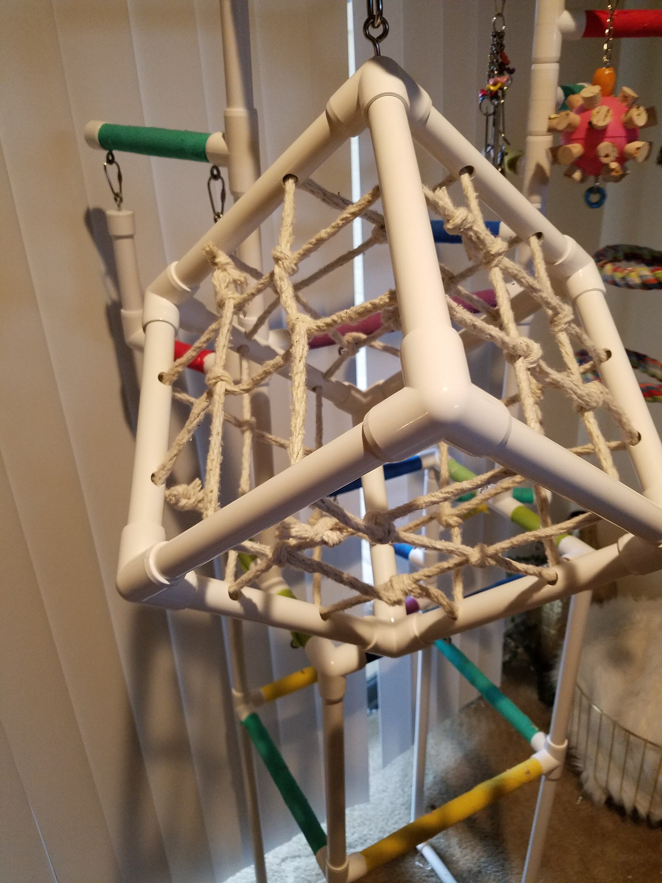 DE POPPER Cotton Rope Netting Cube Bird Toy Voor Cockatiels Etsy