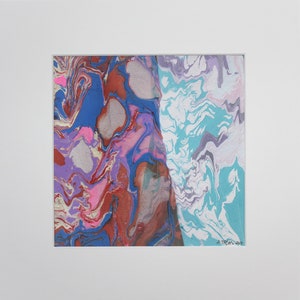 Piccolo murale astratto / Suminagashi originale fatto a mano / Arte moderna / Arte contemporanea / Annette Mewes-Thoms