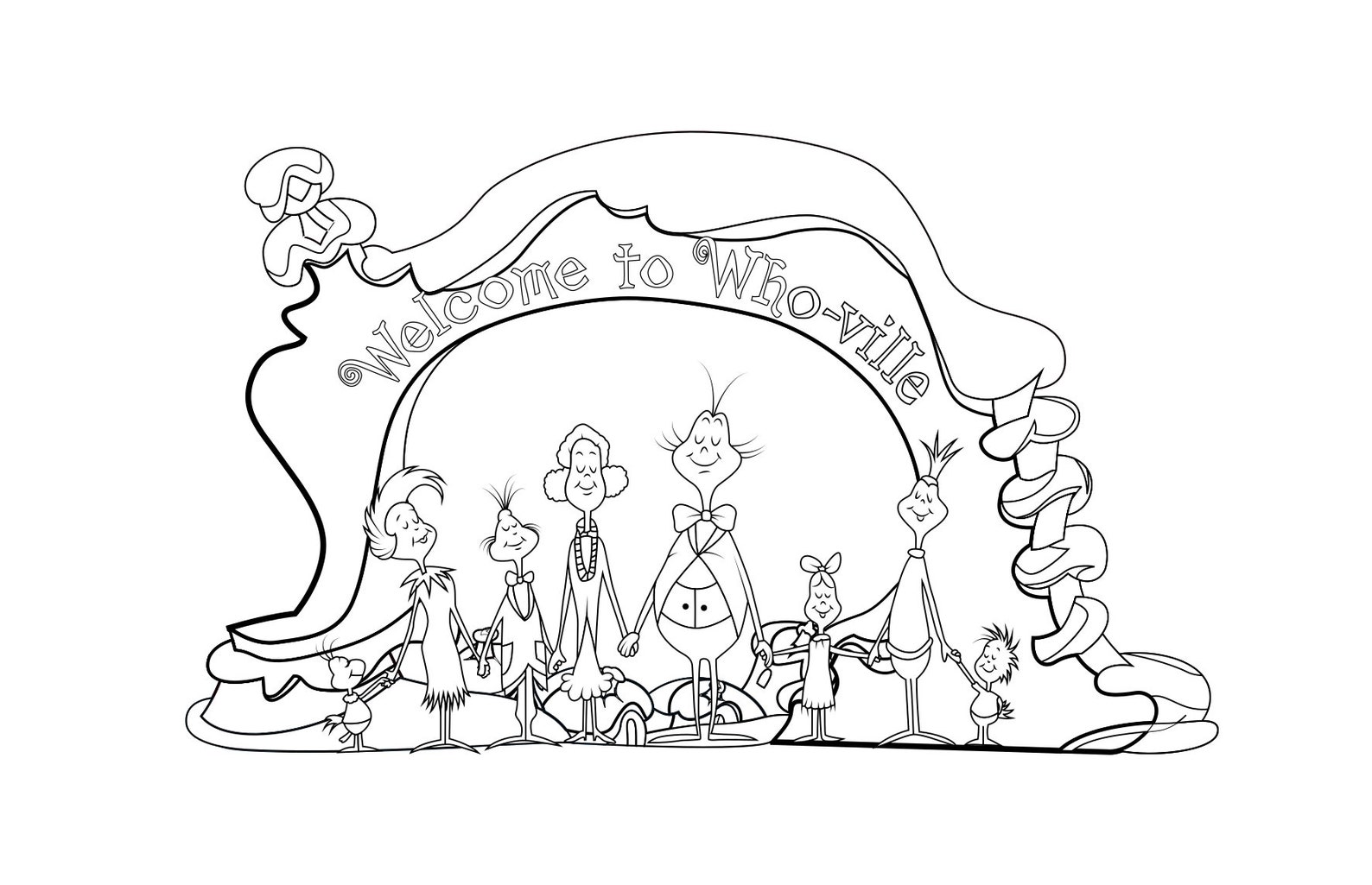 Coloring Page / Life Size Whoville Whos People / Houses / - Etsy