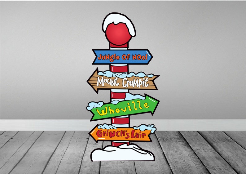 48 Inch Whoville Grinch Sign PRINTABLE FILE Christmas Etsy Hong Kong