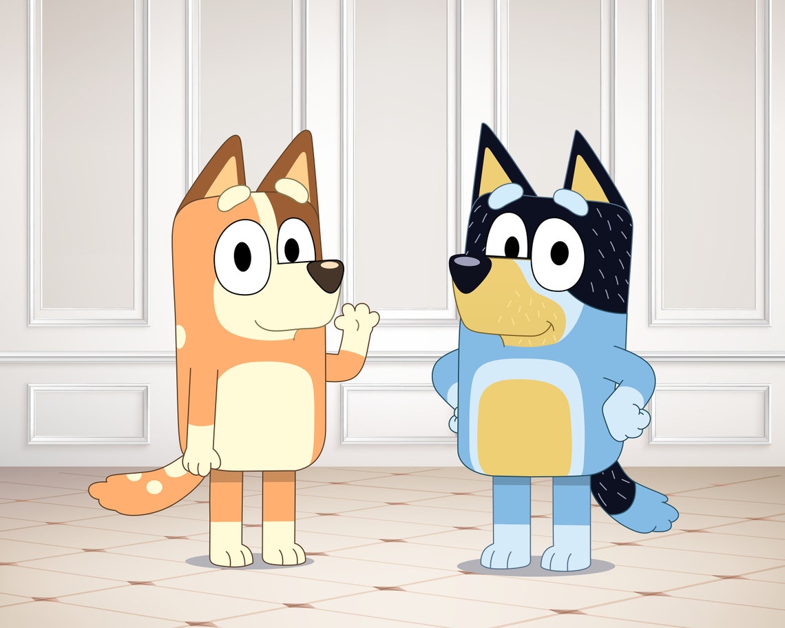 Bandit and Chilli / Bluey SVG / Life Size Printable / Bluey Etsy