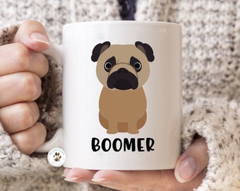 Pug, Coffee Mug, Pug Mug, Dog Mug, Mother's Day, Father's Day, Dog Gift, Dog Mom, Dog Dad, Custom Pet Gift, Personalized