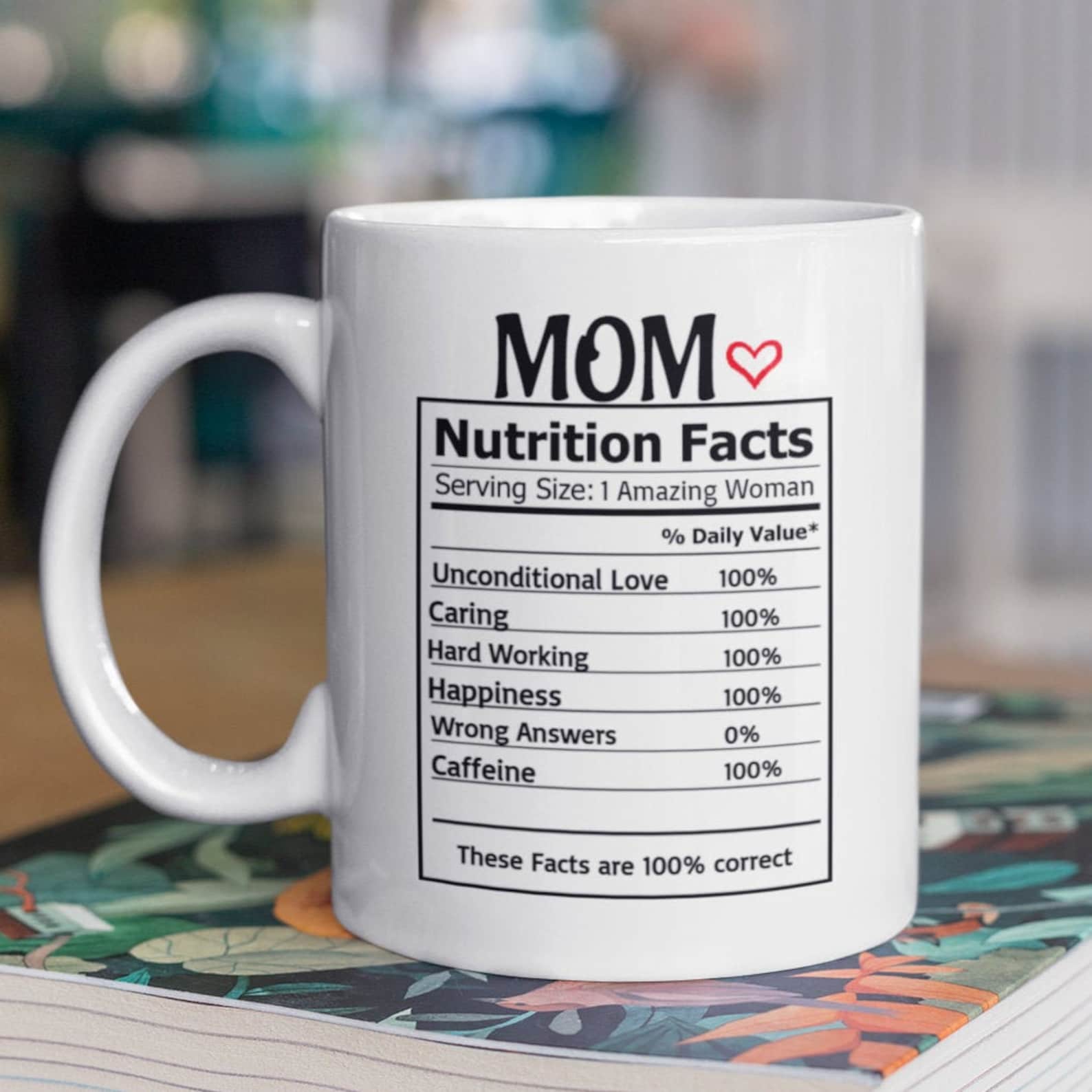 Mom Nutrition Facts Mug Mother's Day Gift Gift for Mom Etsy